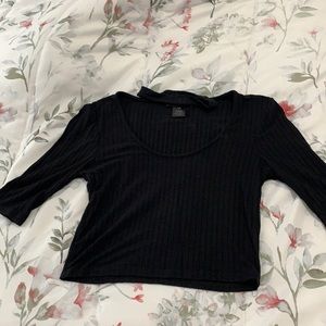Black crop top